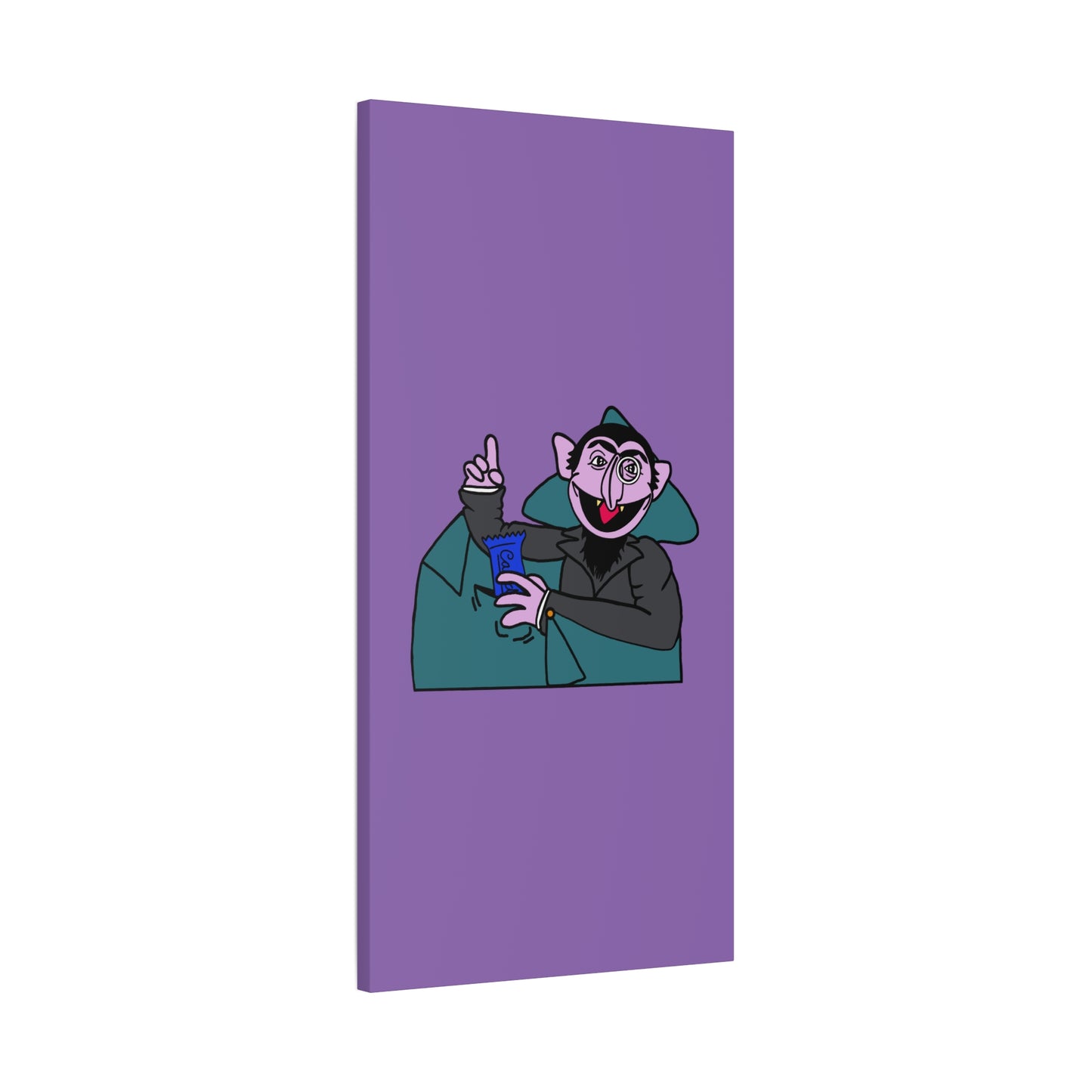 The Count Stealing Candy Canvas Print Light Purple - Sesame Street The Count Canvas Art