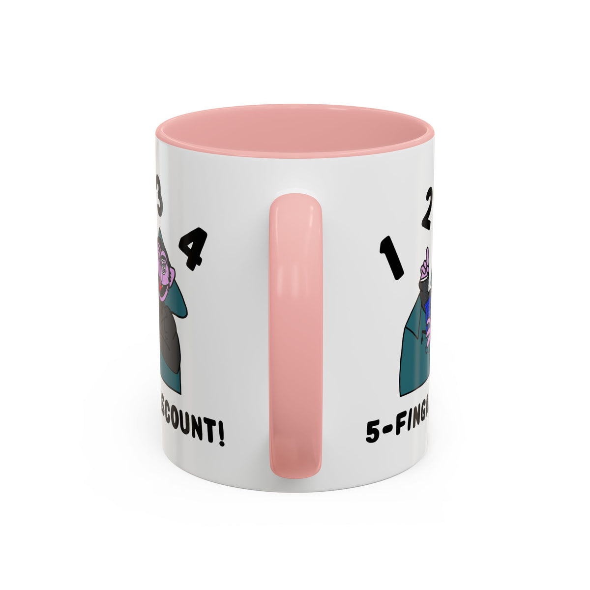 Five Finger Discount Accent Coffee Mug - Sesame Street The Count Parody Coffee Mug