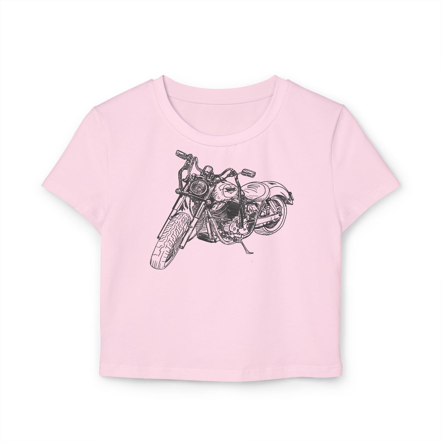 Harley Motorcycle Sketch Baby Tee