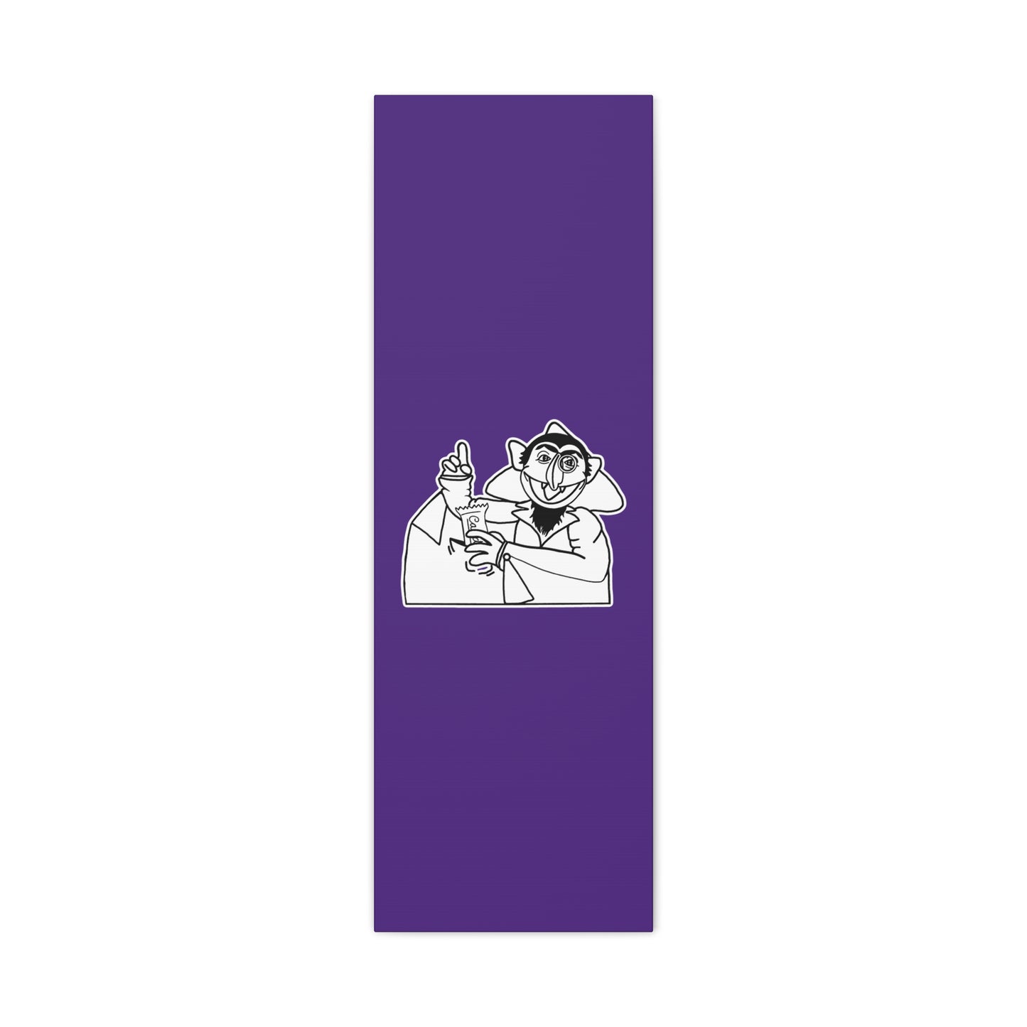 The Count Stealing Candy Outline Canvas Print Purple - Sesame Street The Count Parody Art