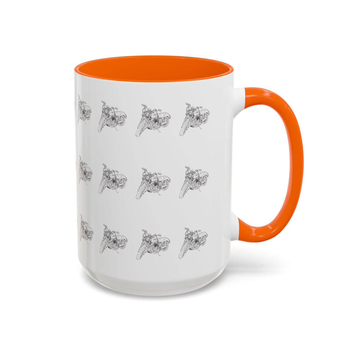 Motorcycle Pattern Coffee Mug - Harley Drawing Mug