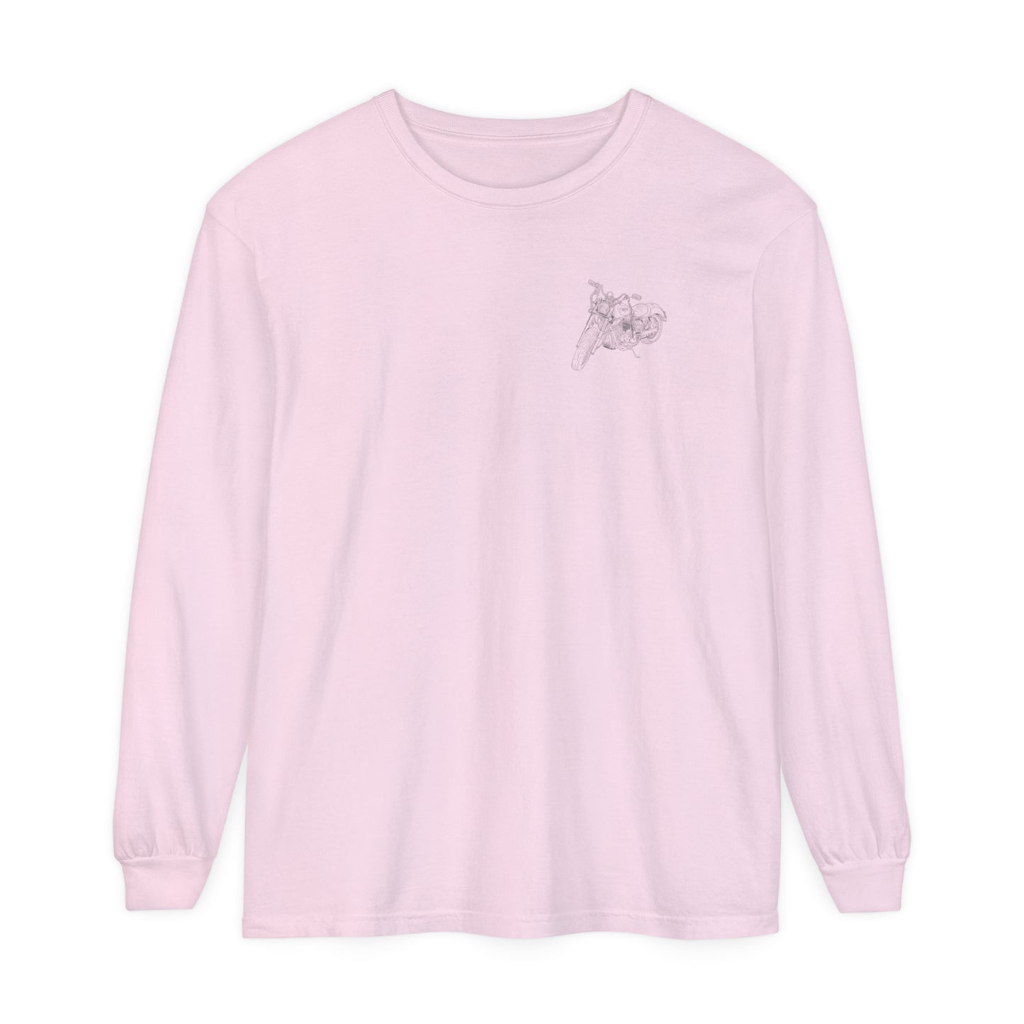 Ride Me Motorcycle Long Sleeve Tee Back Design