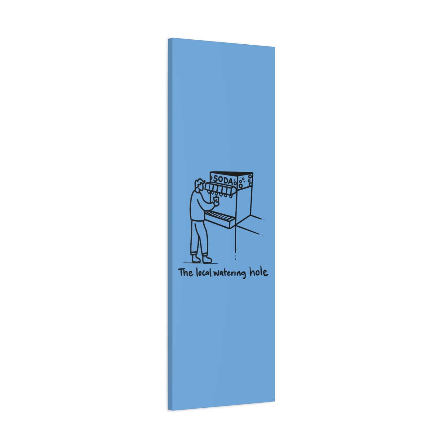 Local Watering Hole Canvas Print - Blue