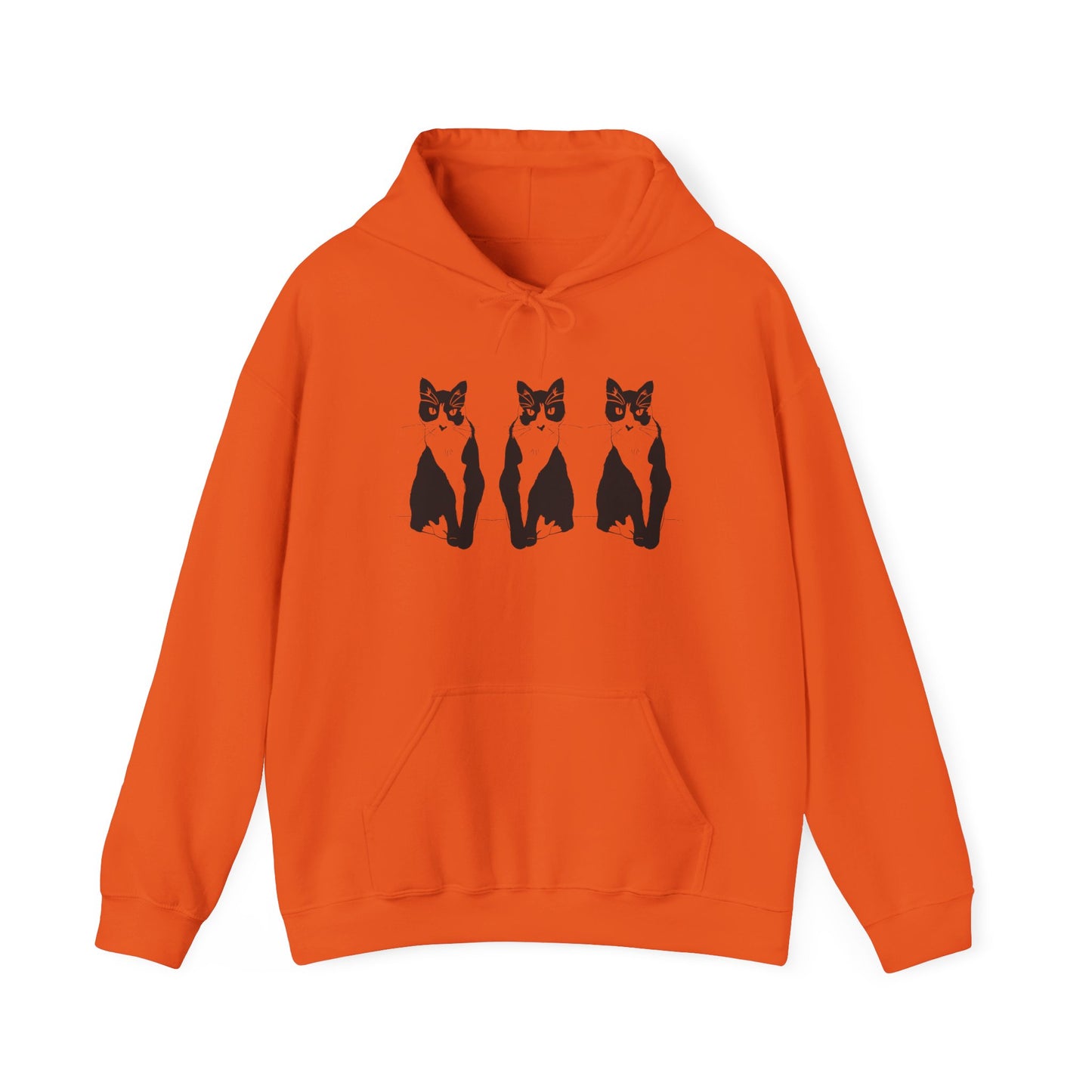 Cat x3 Hoodie (Transparent Style Cat) - Cat Hooded Sweatshirt