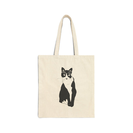 Cat Tote Bag (Transparent Style Cat) - Cat Drawing Bag