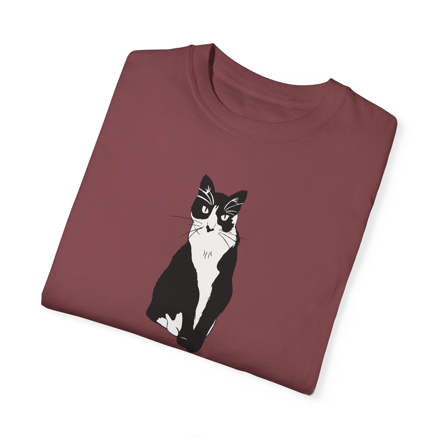 Cat Tee (B&W Style Cat) - Cat Drawing Shirt