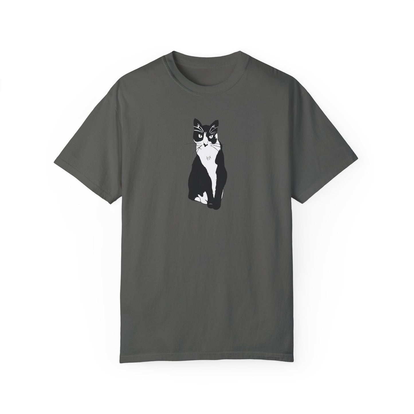 Cat Tee (B&W Style Cat) - Cat Drawing Shirt