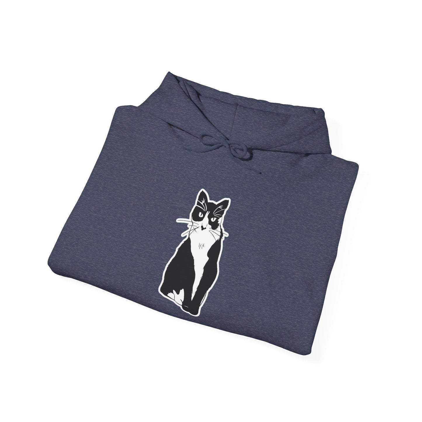 Cat Hoodie (Sticker Style Cat) - Cat Hooded Sweatshirt