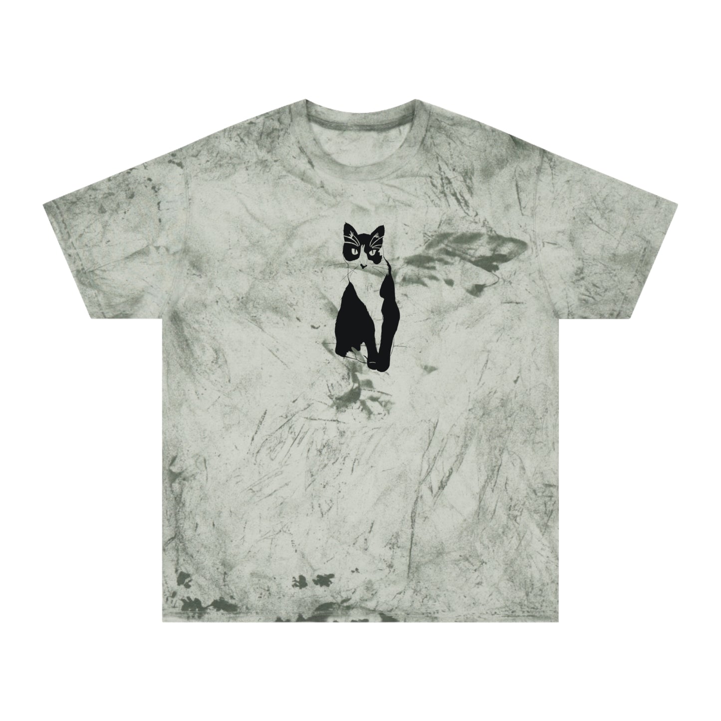 Cat Color Blast Tee (Transparent Style Cat) - Cat Drawing Shirt