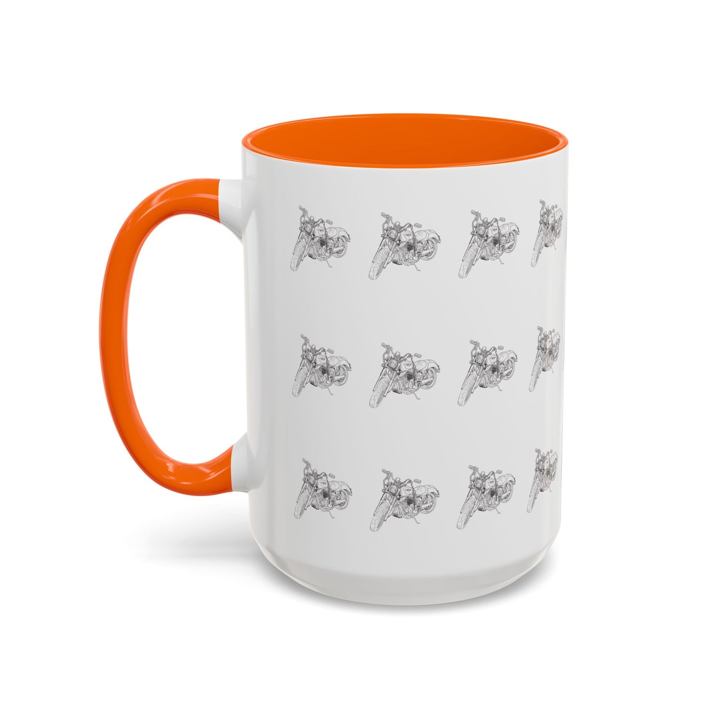 Motorcycle Pattern Coffee Mug - Harley Drawing Mug