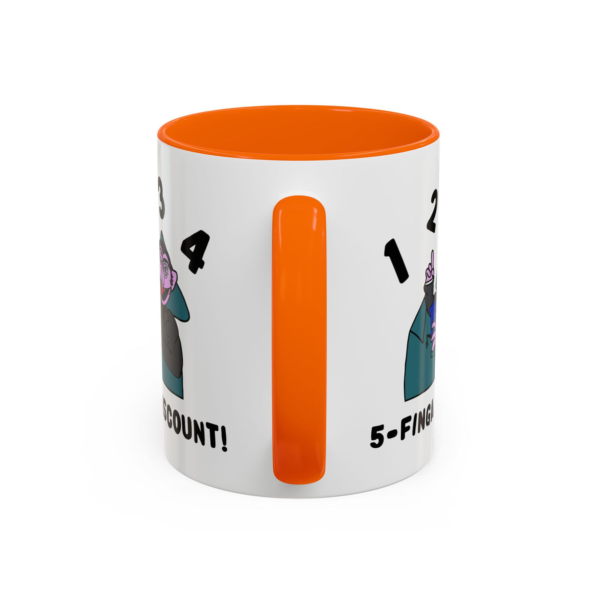 Five Finger Discount Accent Coffee Mug - Sesame Street The Count Parody Coffee Mug
