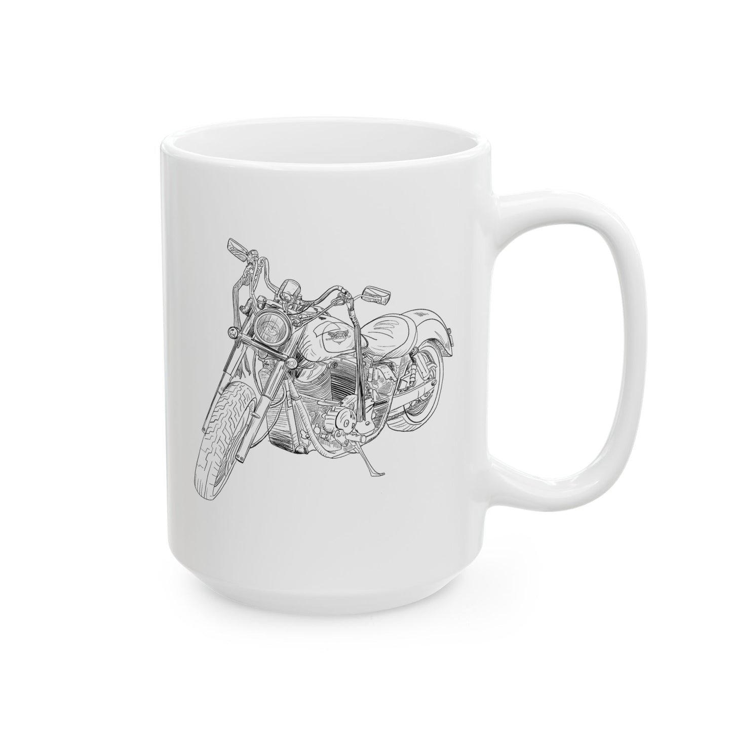 Harley Motorcycle Drawing Mug