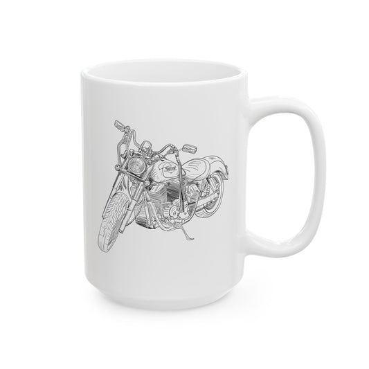 Harley Motorcycle Drawing Mug