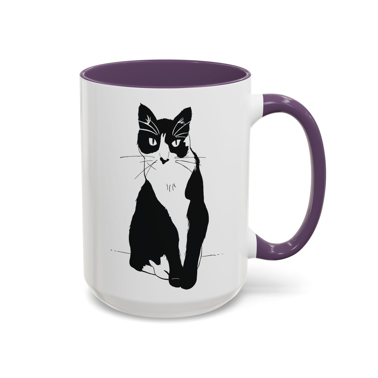 Cat Mug (Transparent Style Cat) - Two Cats Accent Edition Cat Mug