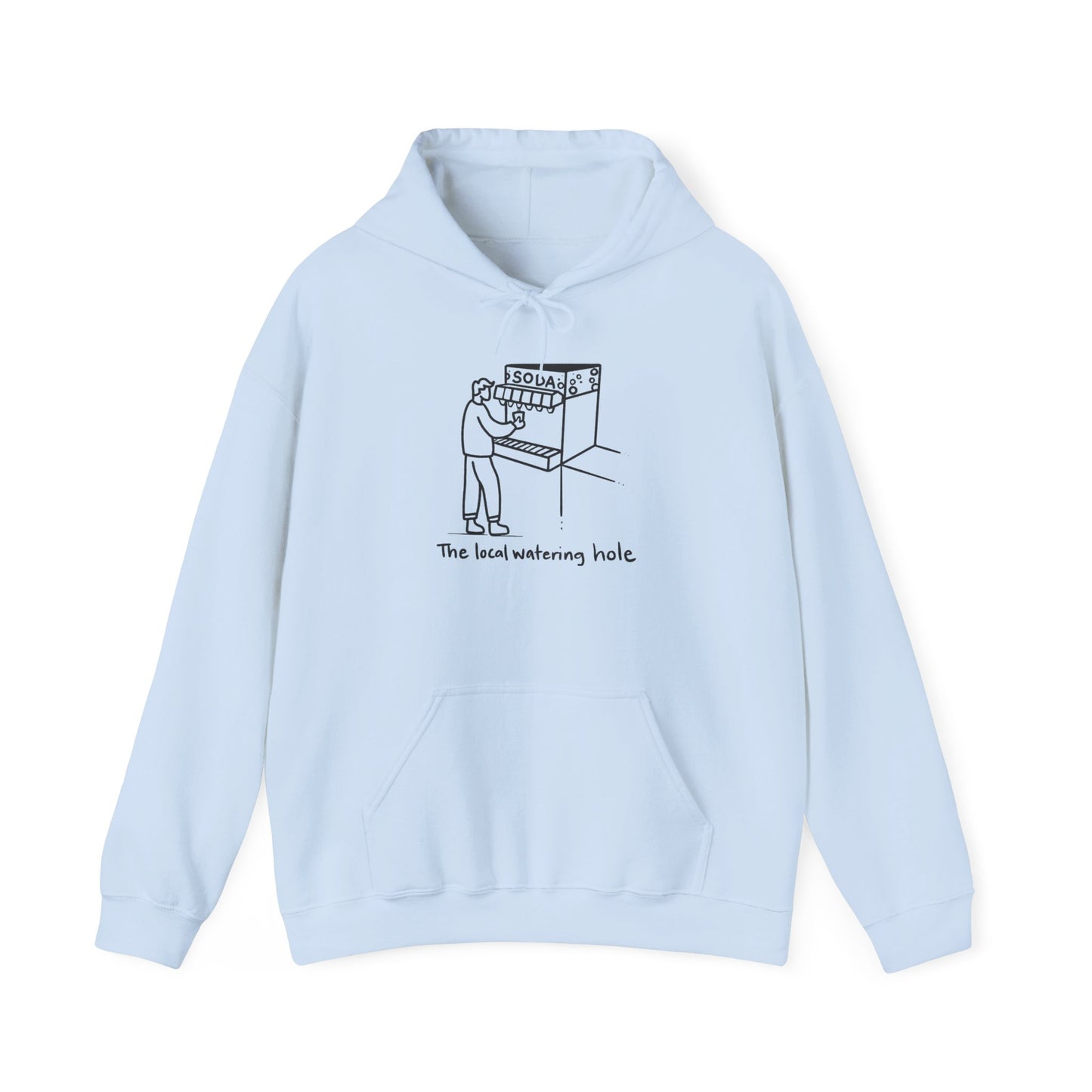 Local Watering Hole Hoodie Sweatshirt - Local Watering Hole Drawing Hooded Sweatshirt