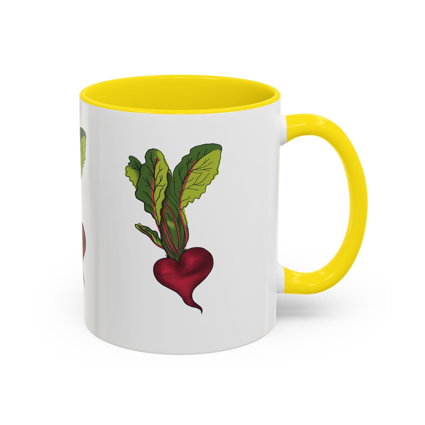 Triple Heart Beet Accent Mug