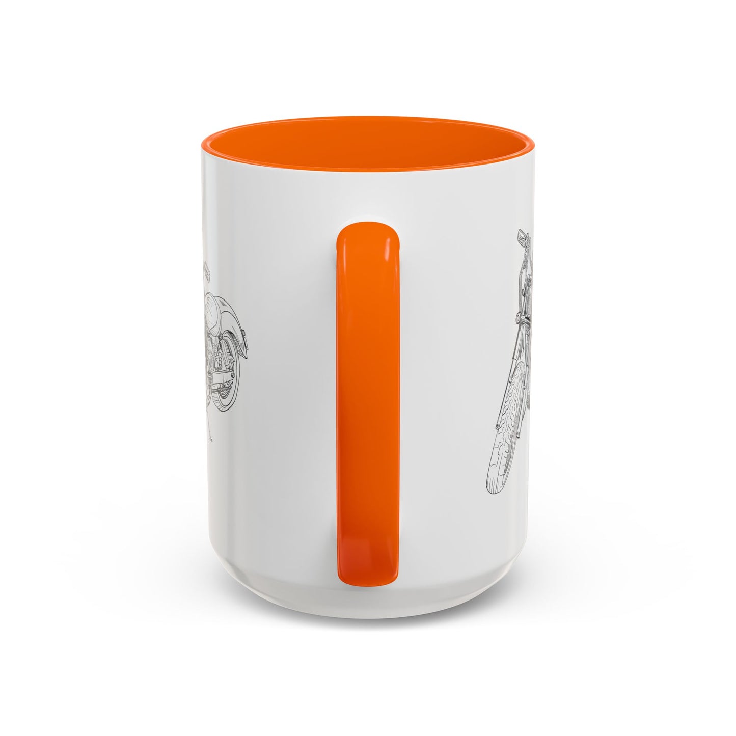 Motorcycle Drawing Accent Mug