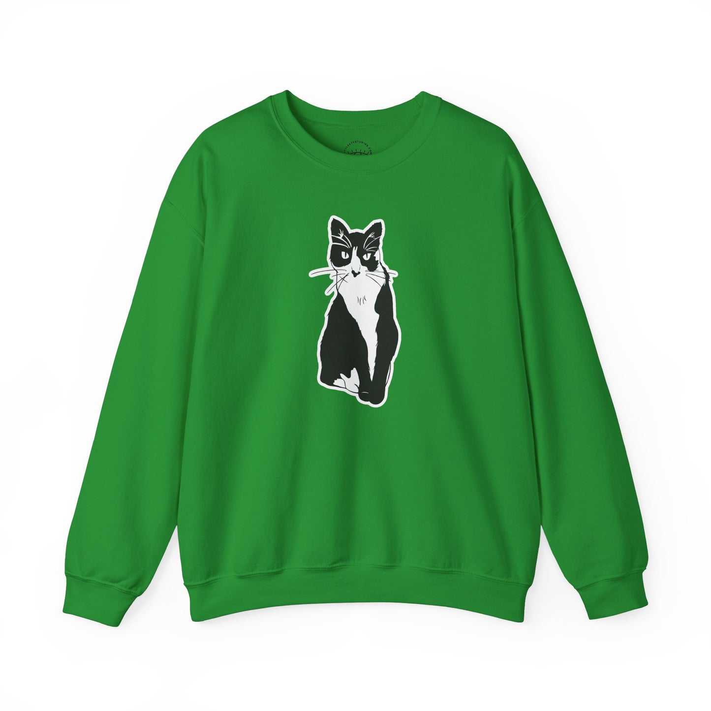 Cat Sweatshirt (Sticker Style Cat) - Cat Drawing Sweatshirt