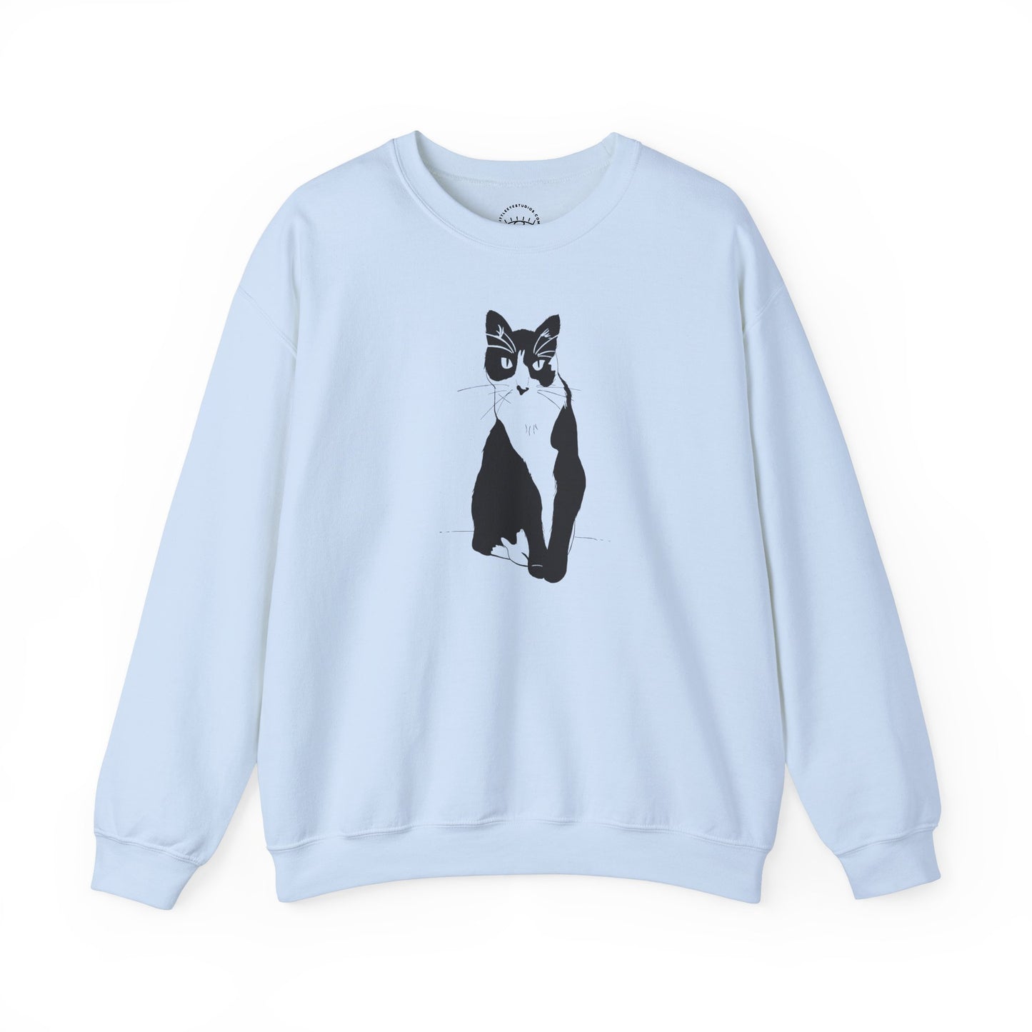 Cat Sweatshirt (Transparent Style Cat) - Cat Drawing Sweatshirt