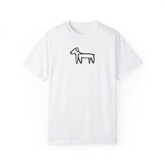 Dog Tee (Transparent Style Black Dog) - Dog Drawing Shirt