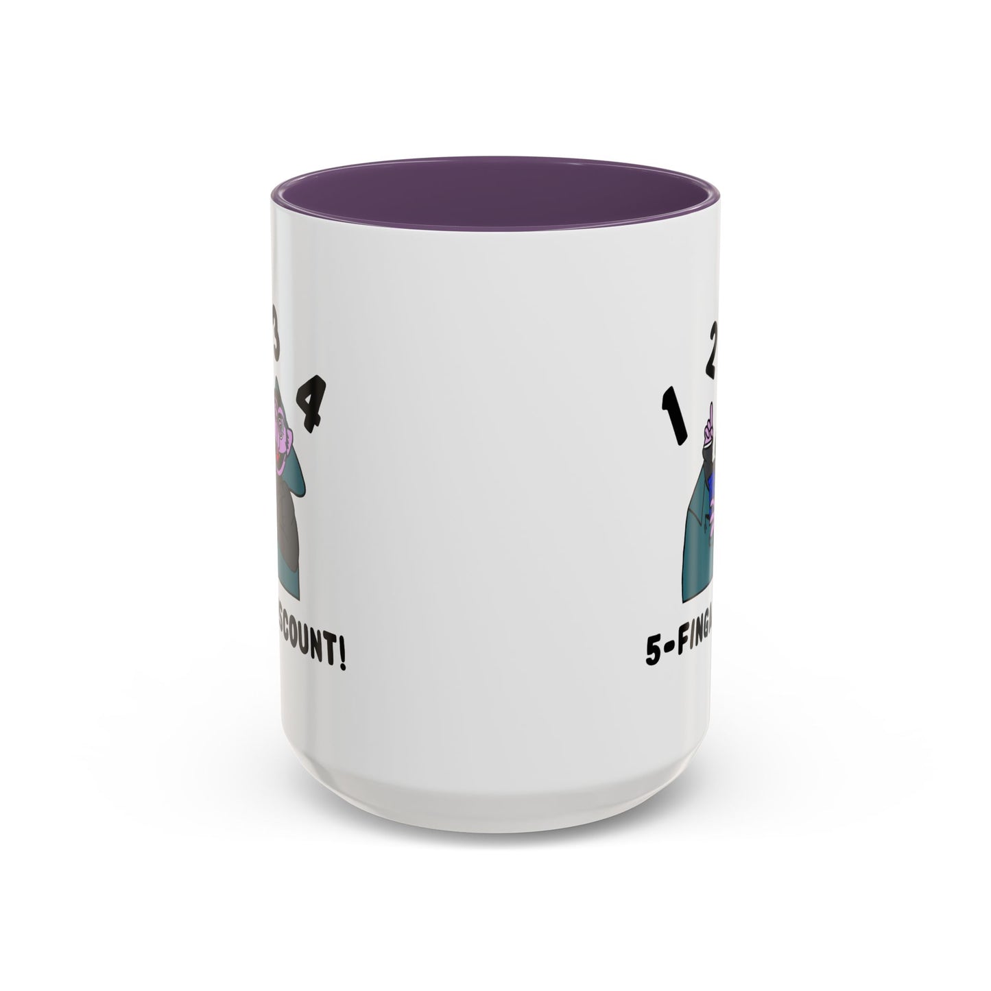 Five Finger Discount Accent Coffee Mug - Sesame Street The Count Parody Coffee Mug