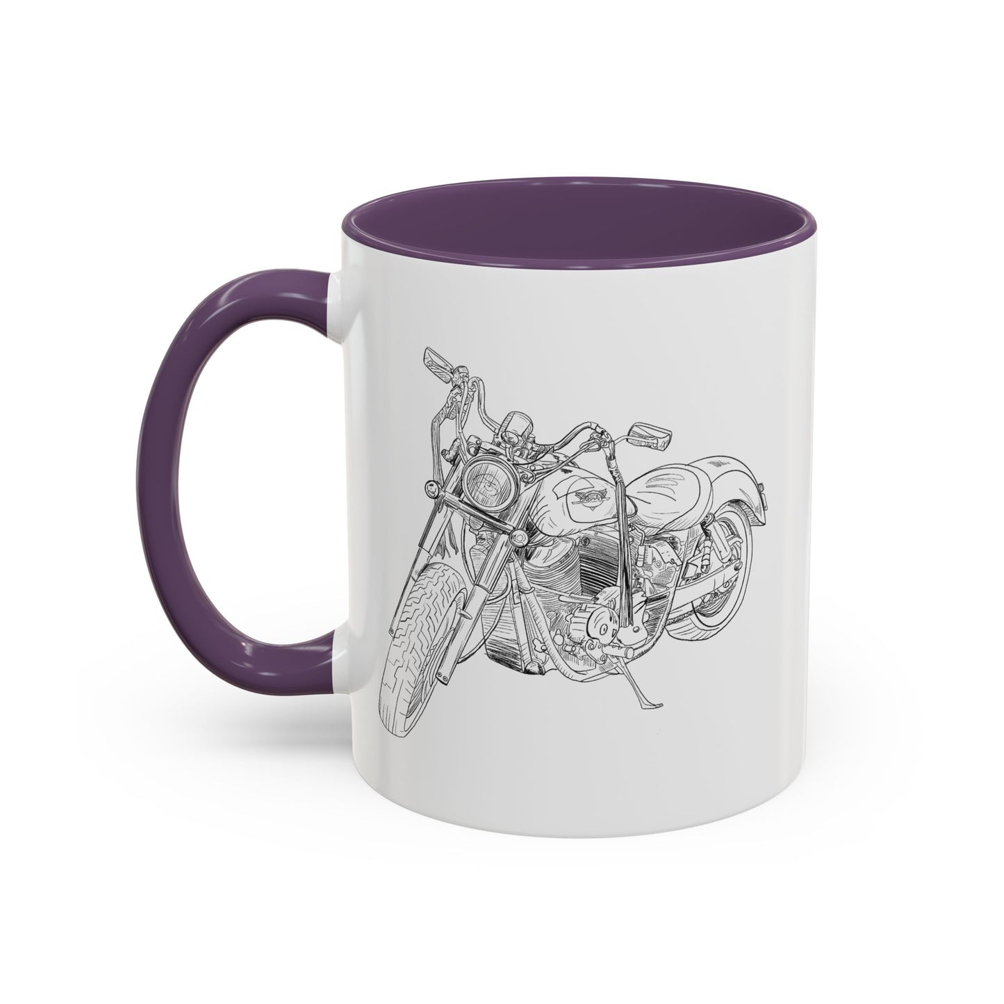 Motorcycle Drawing Accent Mug