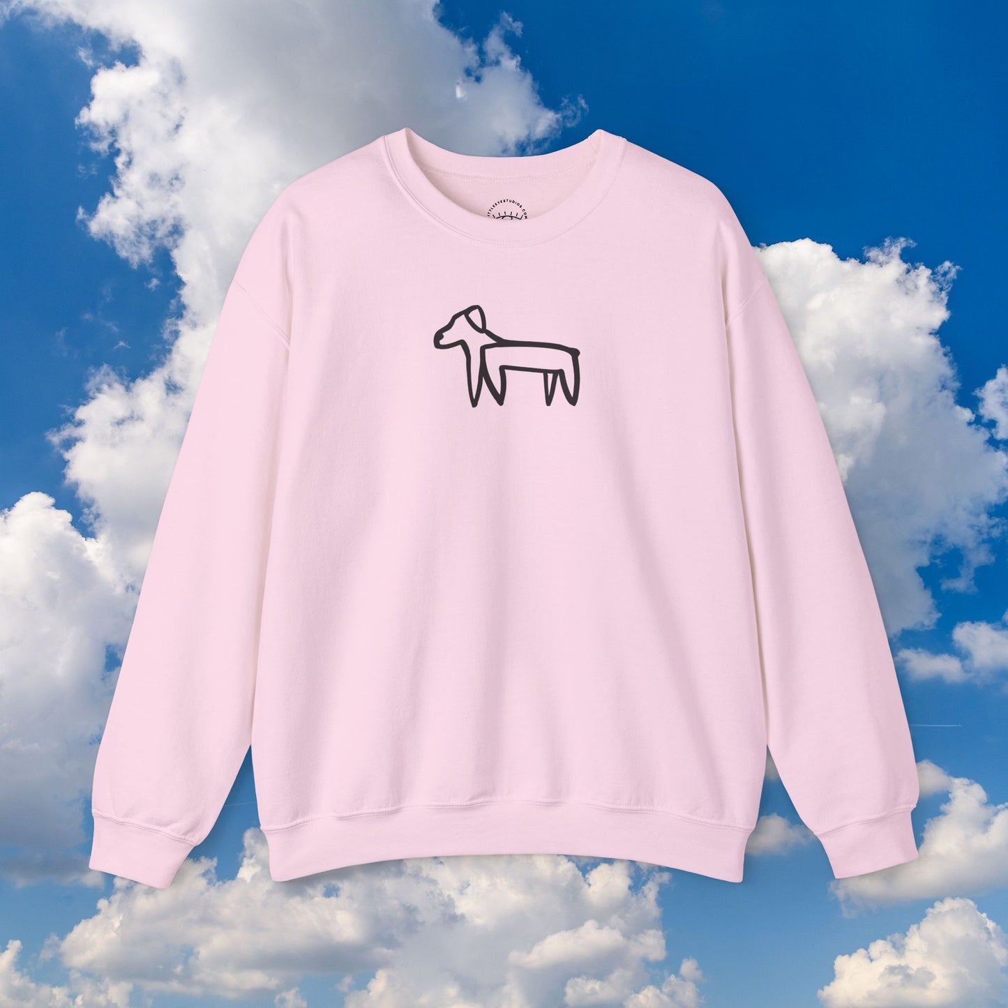 Dog Sweatshirt (Transparent Style Dog) - Dog Drawing Sweatshirt