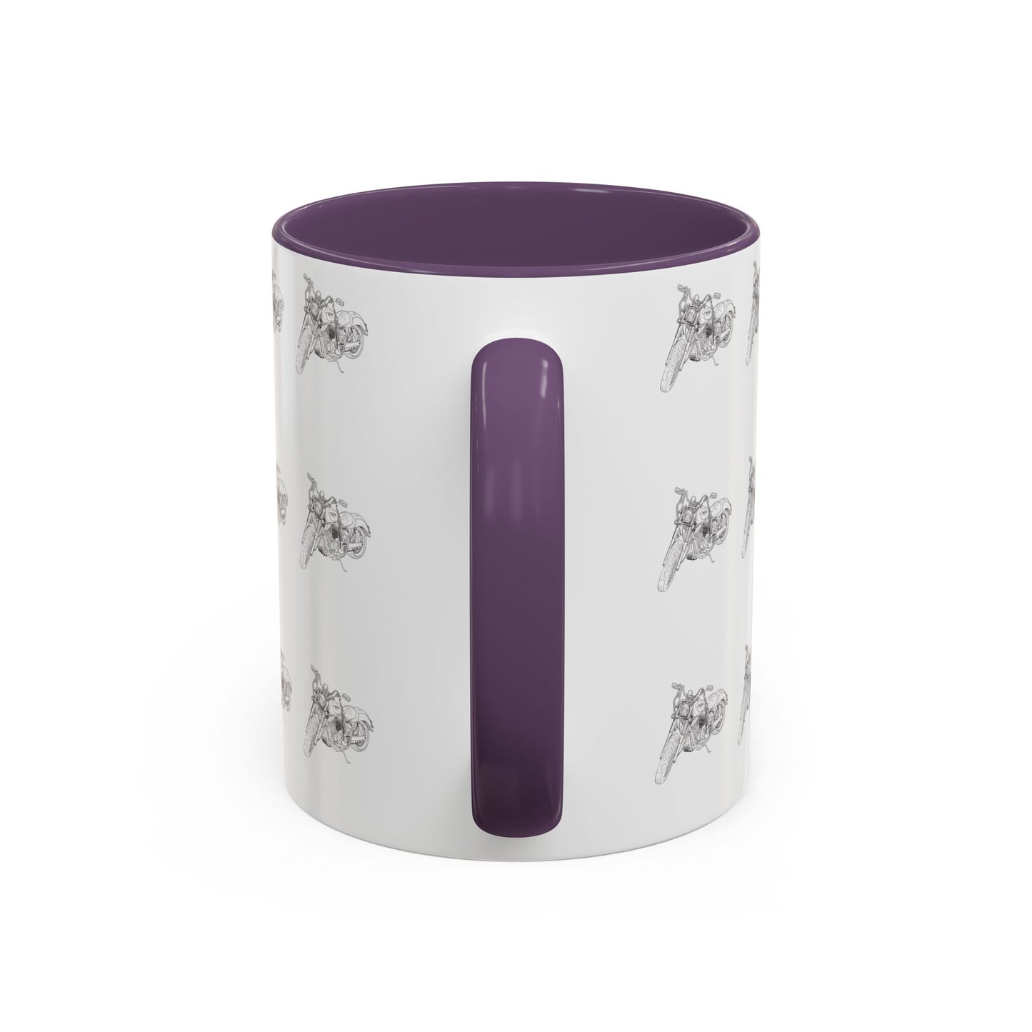 Motorcycle Pattern Coffee Mug - Harley Drawing Mug