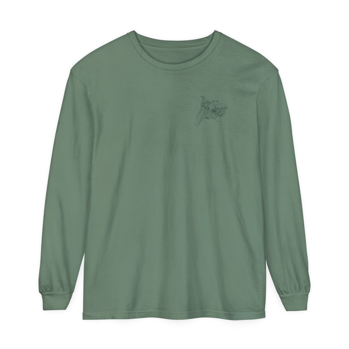 Ride Me Motorcycle Long Sleeve Tee Back Design