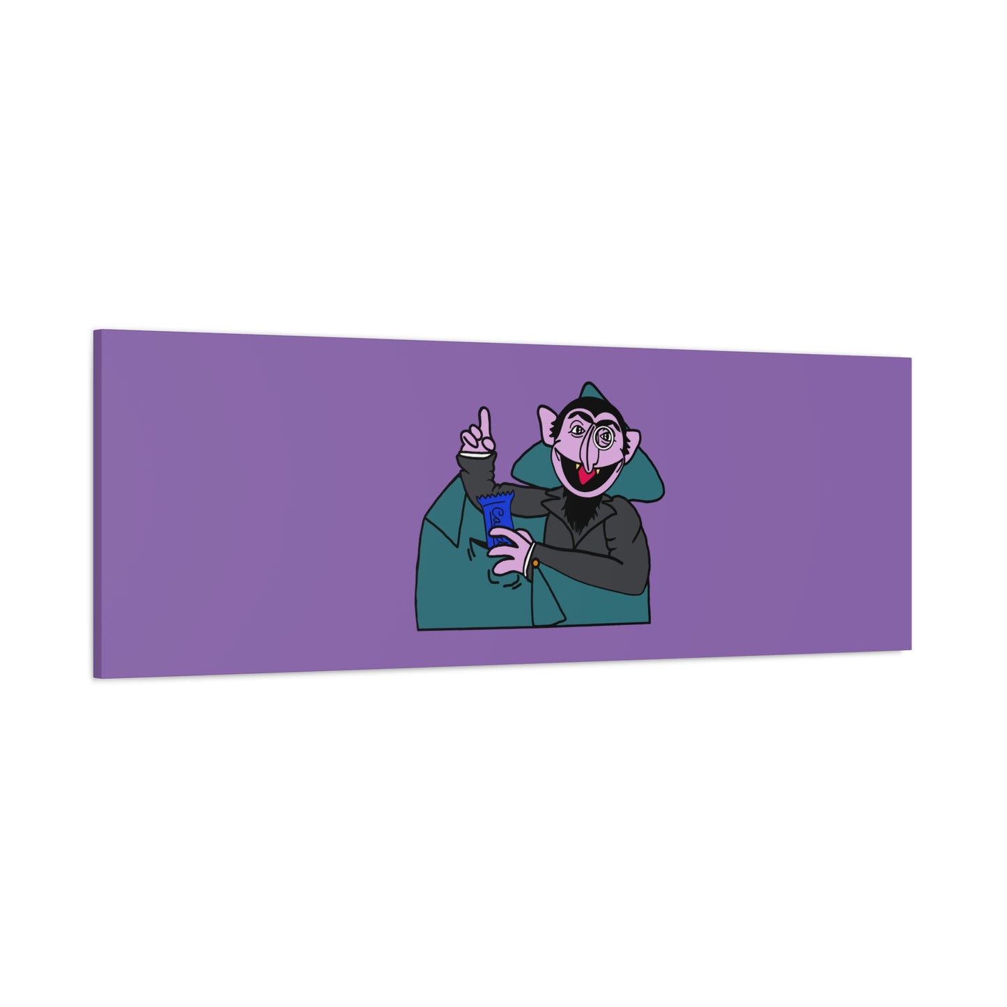 The Count Stealing Candy Canvas Print Light Purple - Sesame Street The Count Canvas Art