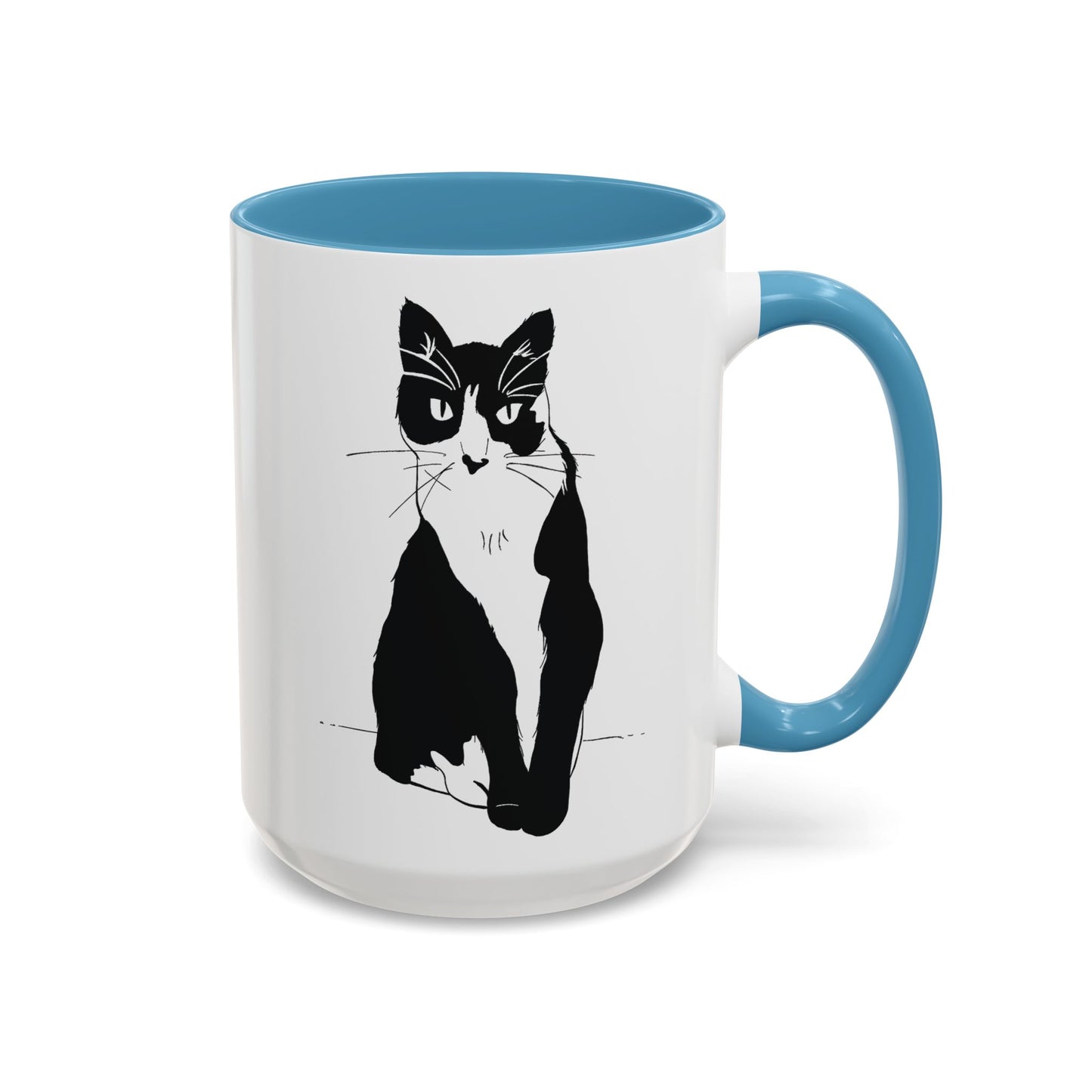 Cat Mug (Transparent Style Cat) - Two Cats Accent Edition Cat Mug