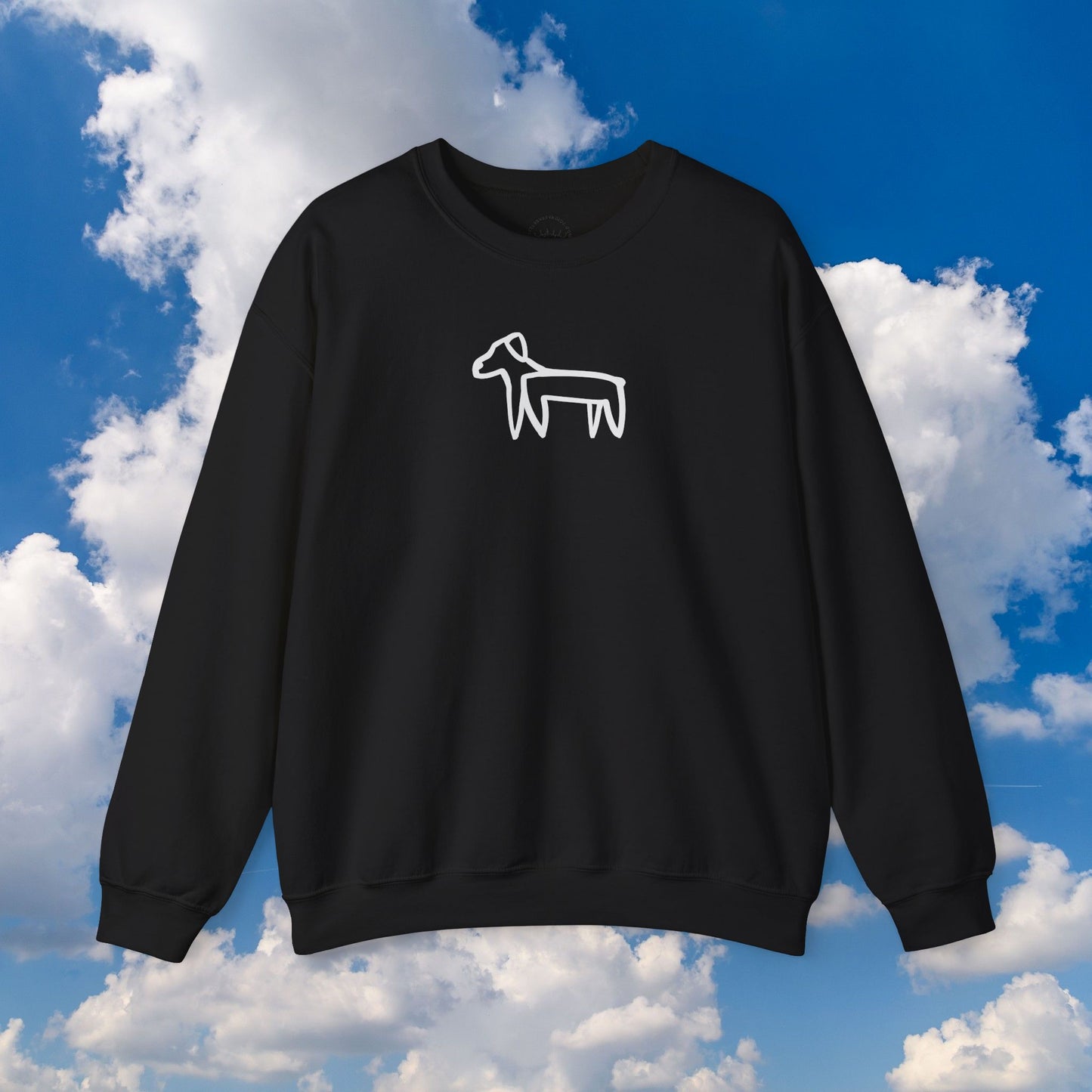 Dog Sweatshirt (Transparent Style Dog) - Dog Drawing Sweatshirt