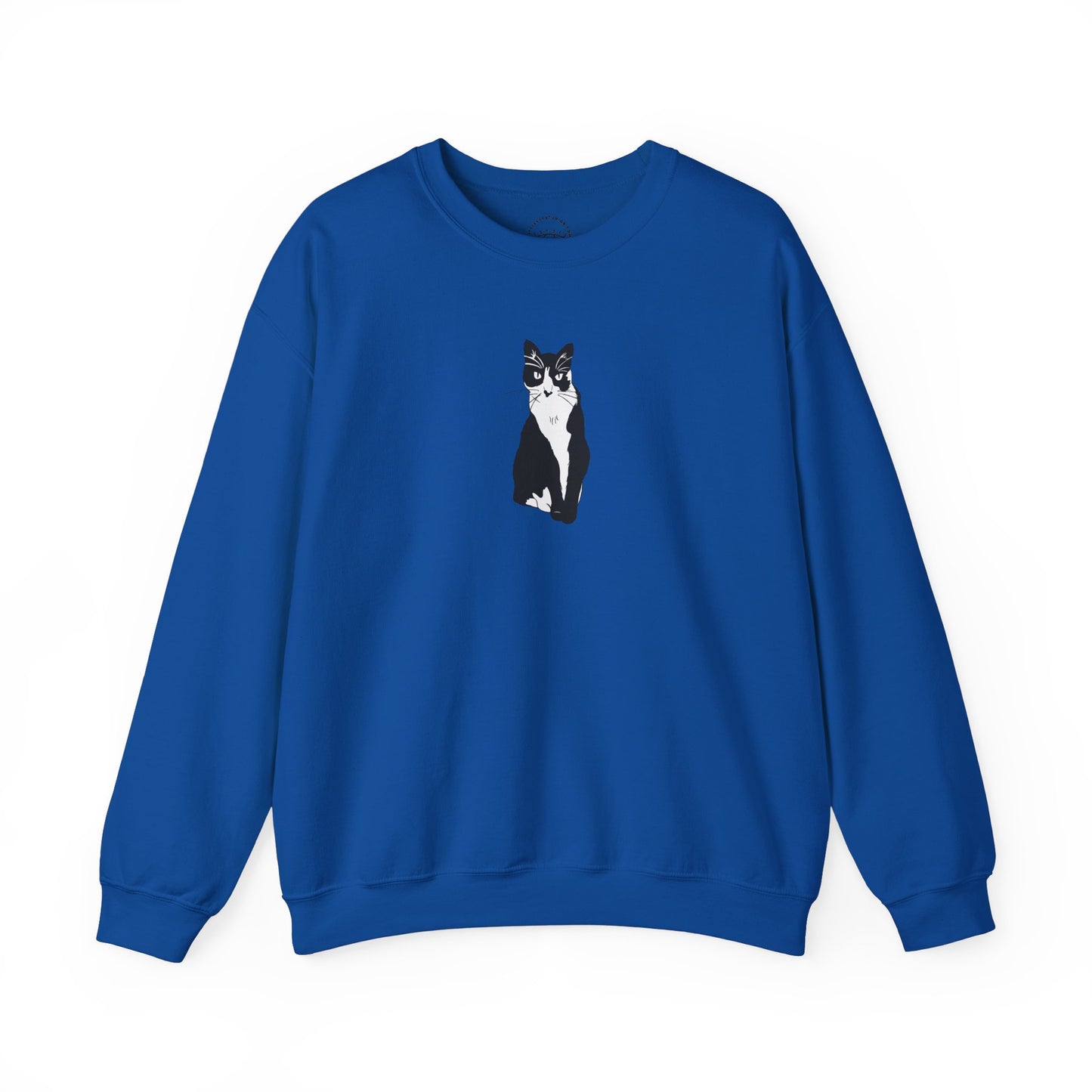Cat Sweatshirt (B&W Style Cat) - Cat Drawing Sweatshirt