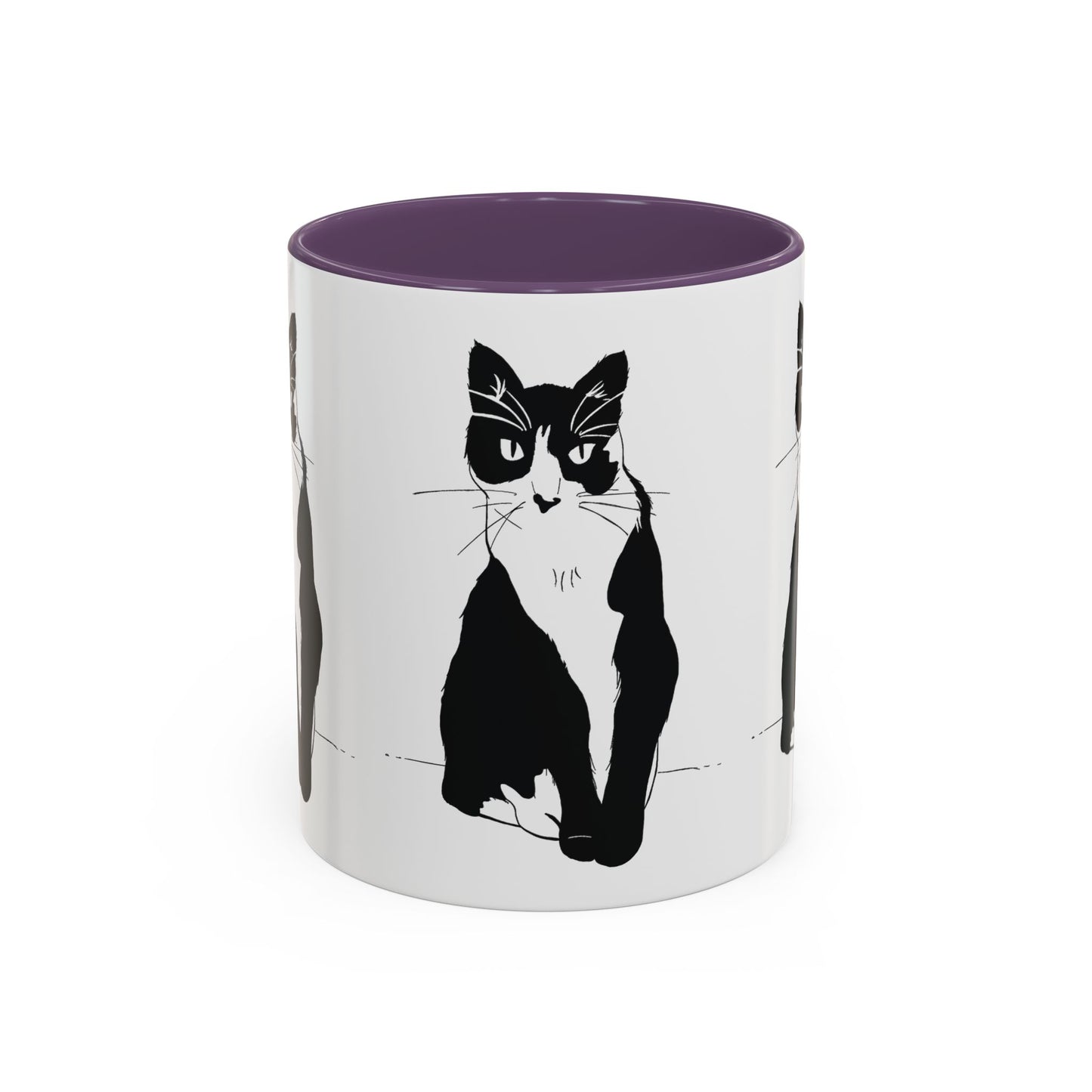 Three Cats Accent Mug (Transparent Style Cat) - Three Cats Edition Cat Mug