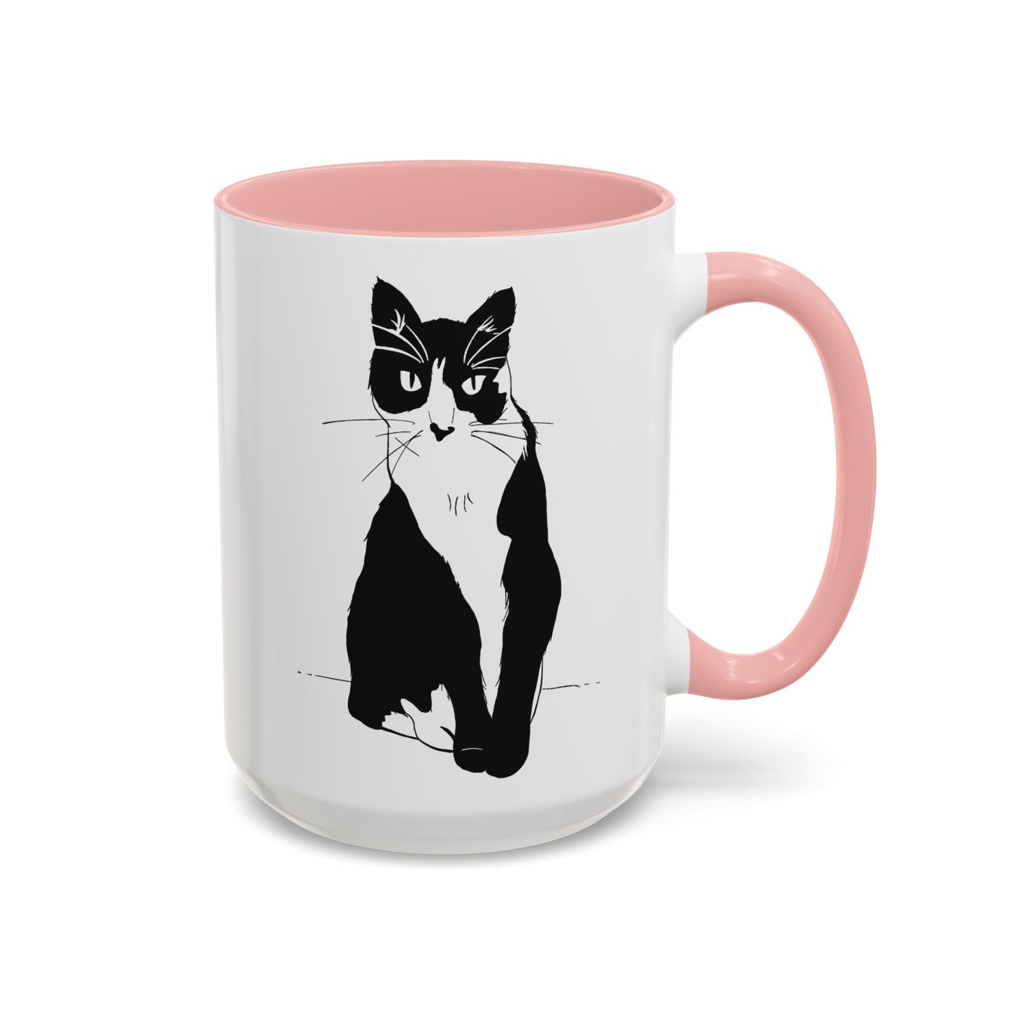 Cat Mug (Transparent Style Cat) - Two Cats Accent Edition Cat Mug