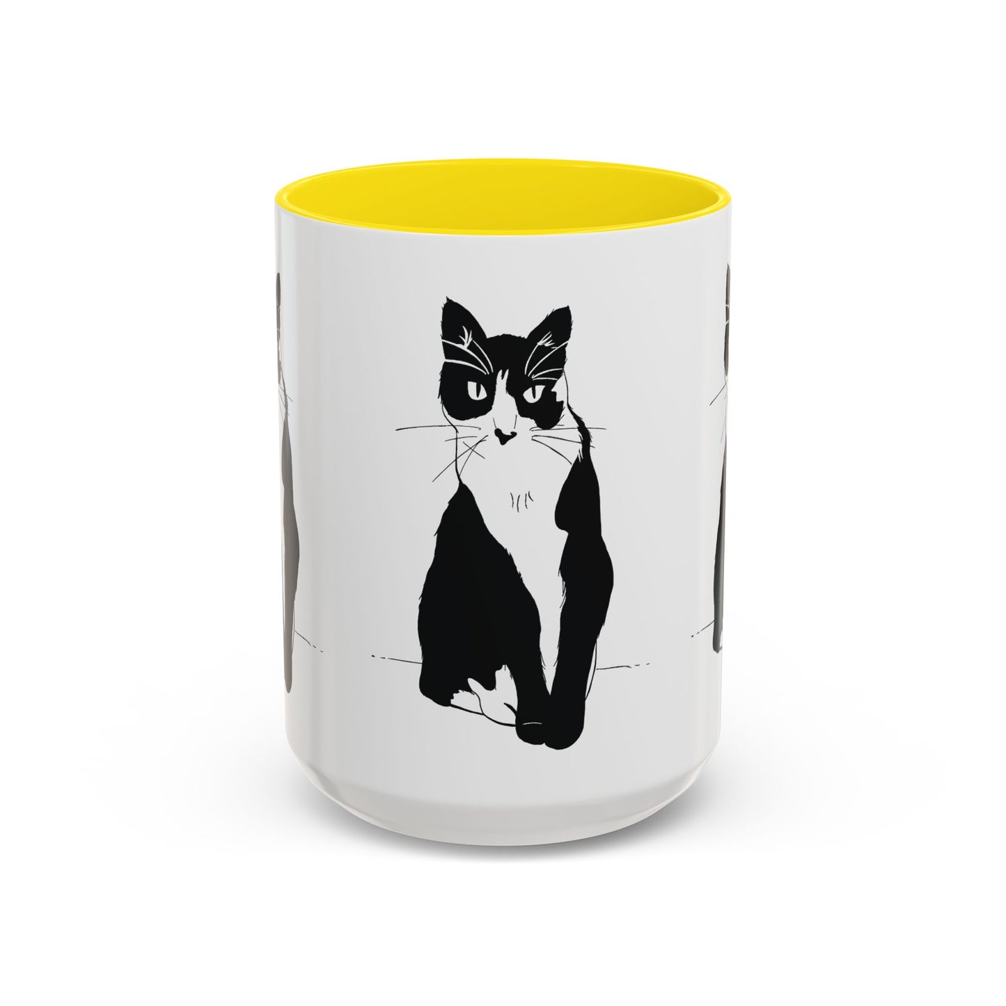 Three Cats Accent Mug (Transparent Style Cat) - Three Cats Edition Cat Mug