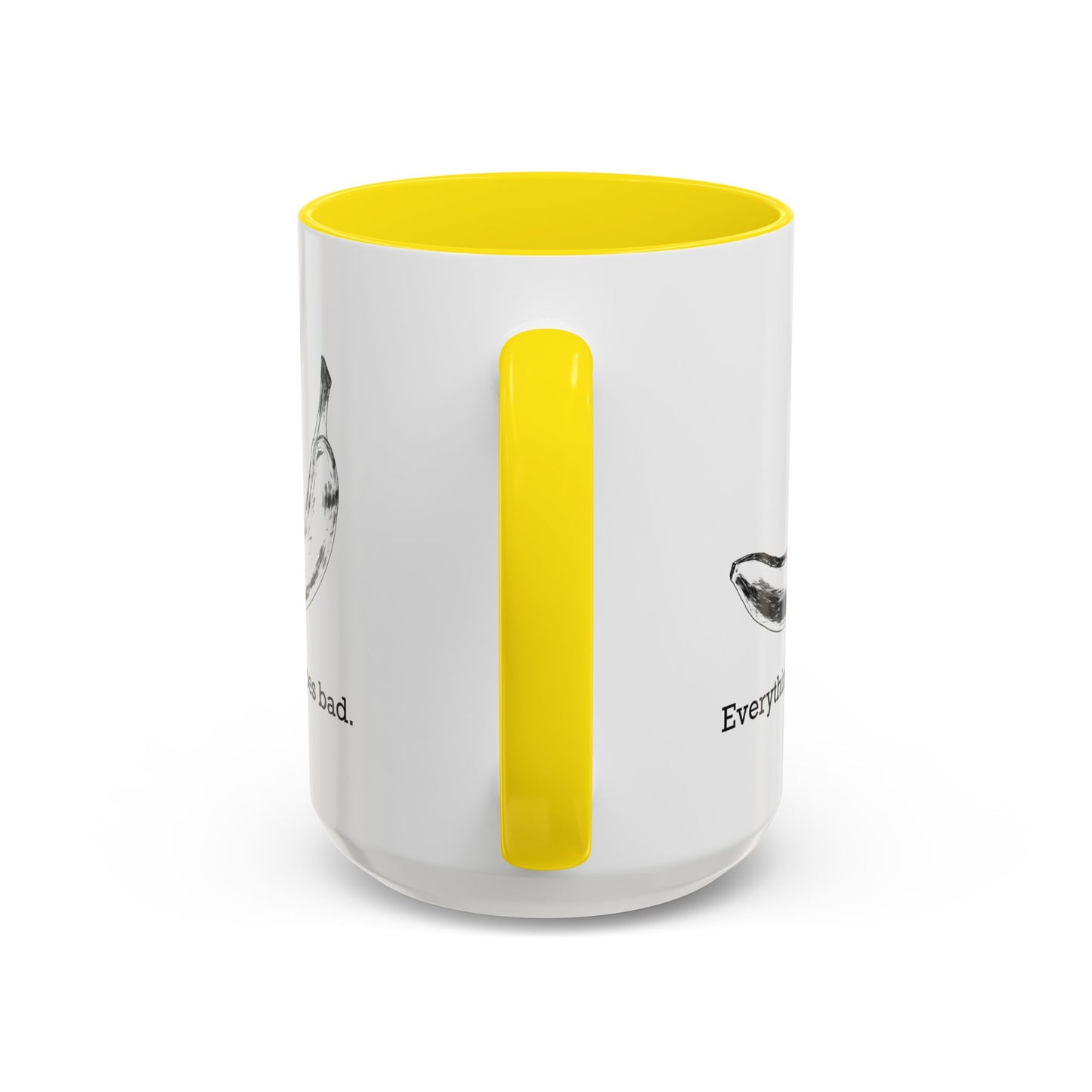 Everything Goes Bad Rotting Banana B&W Accent Mug