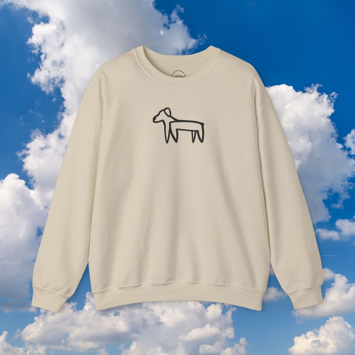 Dog Sweatshirt (Transparent Style Dog) - Dog Drawing Sweatshirt