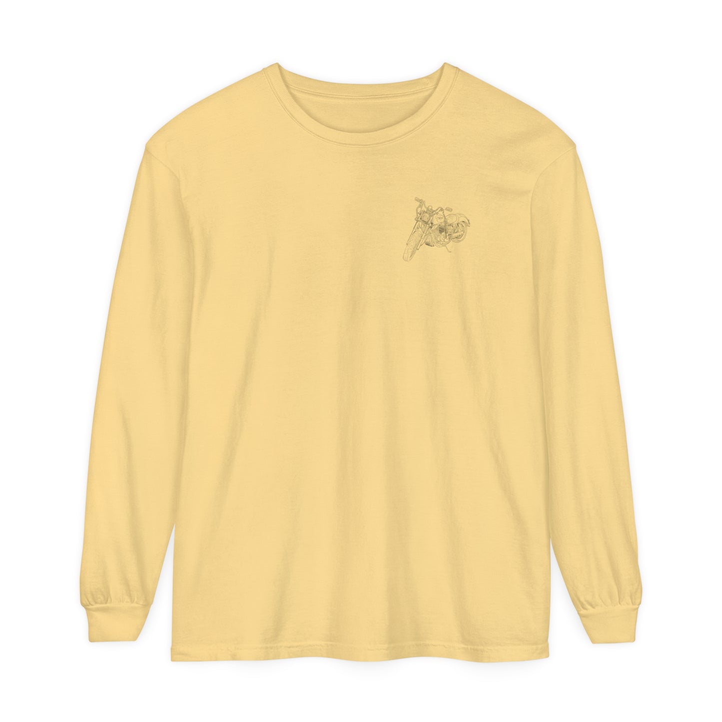 Ride Me Motorcycle Long Sleeve Tee Back Design