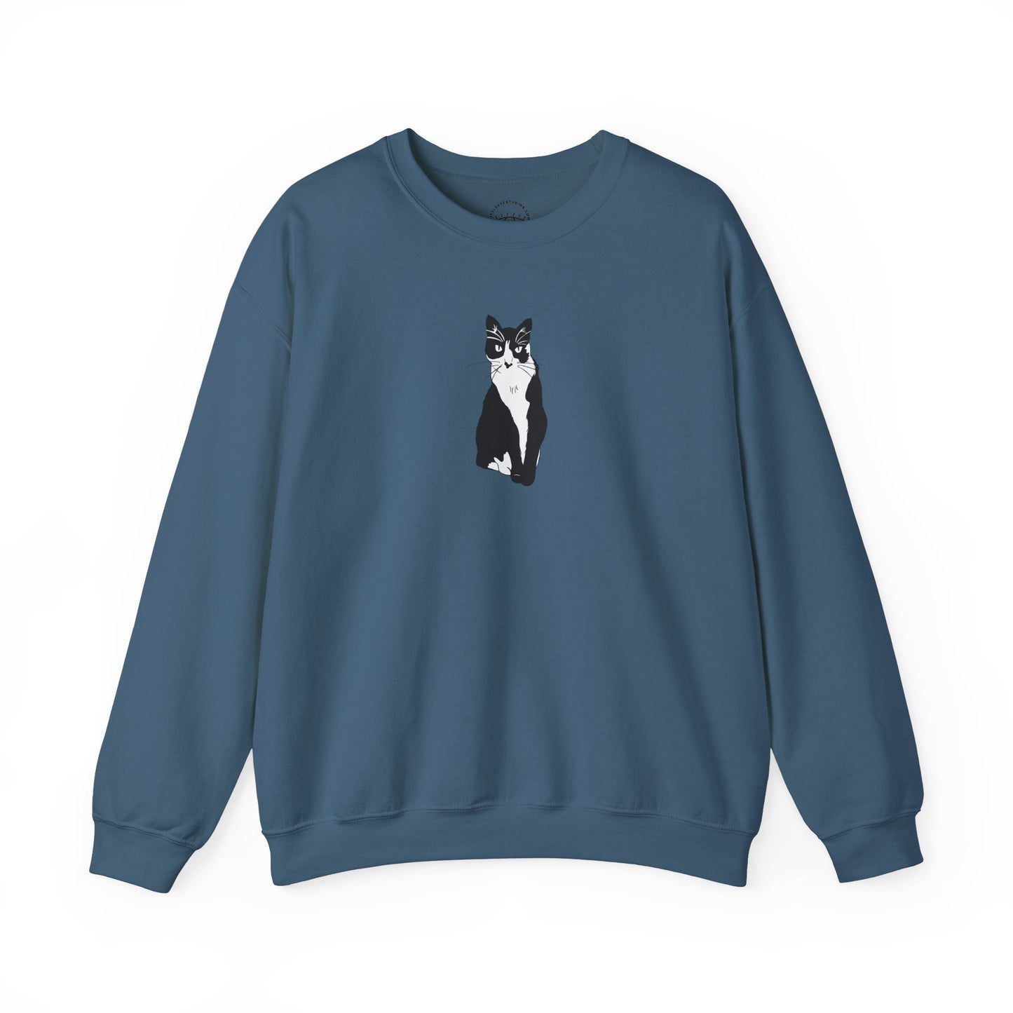 Cat Sweatshirt (B&W Style Cat) - Cat Drawing Sweatshirt