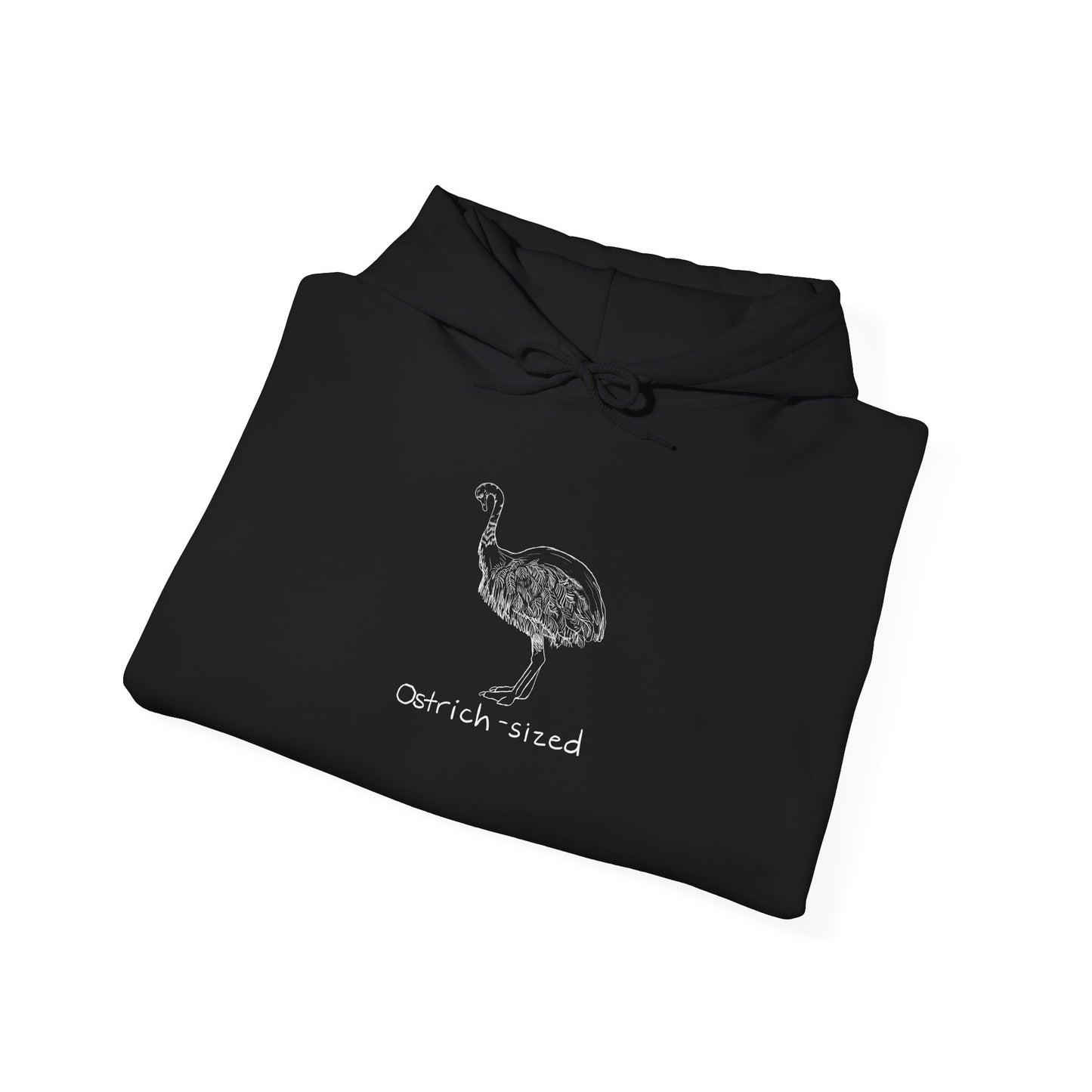 Ostrich-sized Drawing Hoodie Sweatshirt