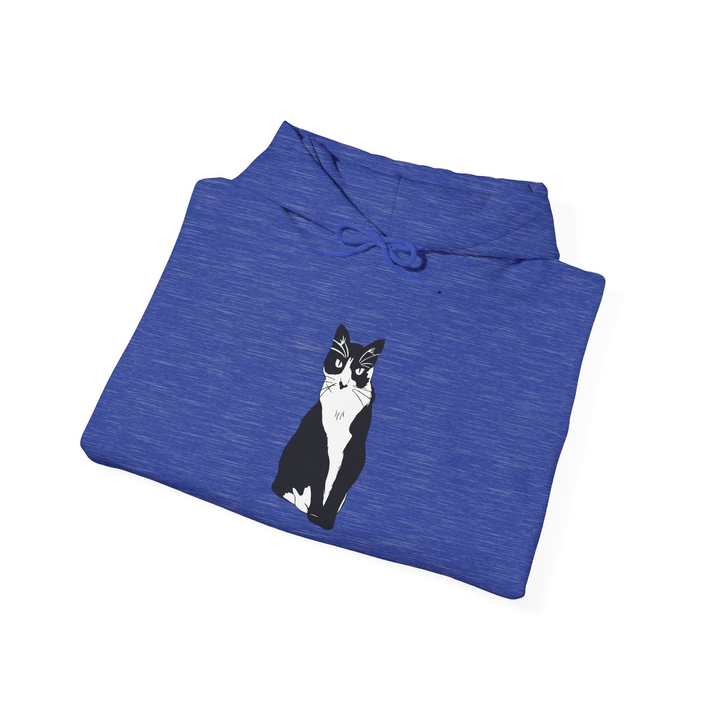 Cat Hoodie (B&W Style Cat) - Cat Hooded Sweatshirt