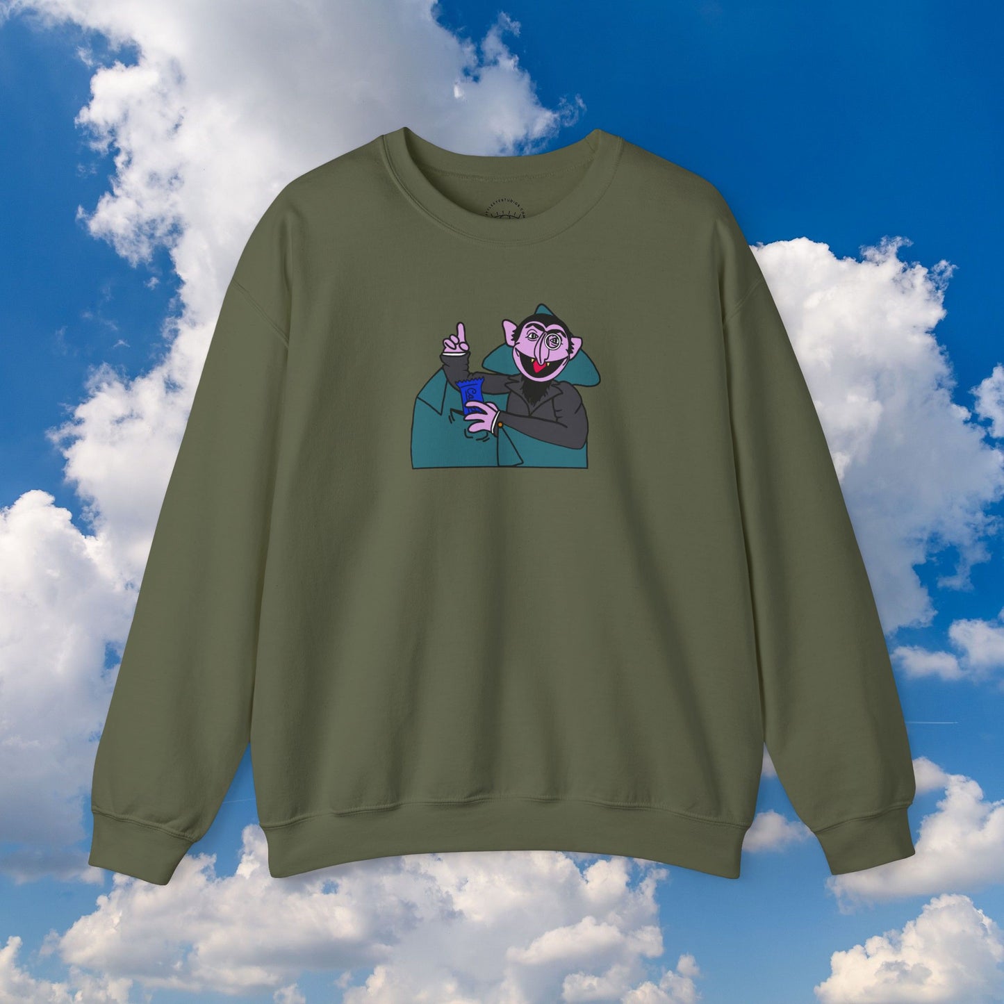 The Count Stealing Candy Sweatshirt - Sesame Street The Count Parody Sweatshirt