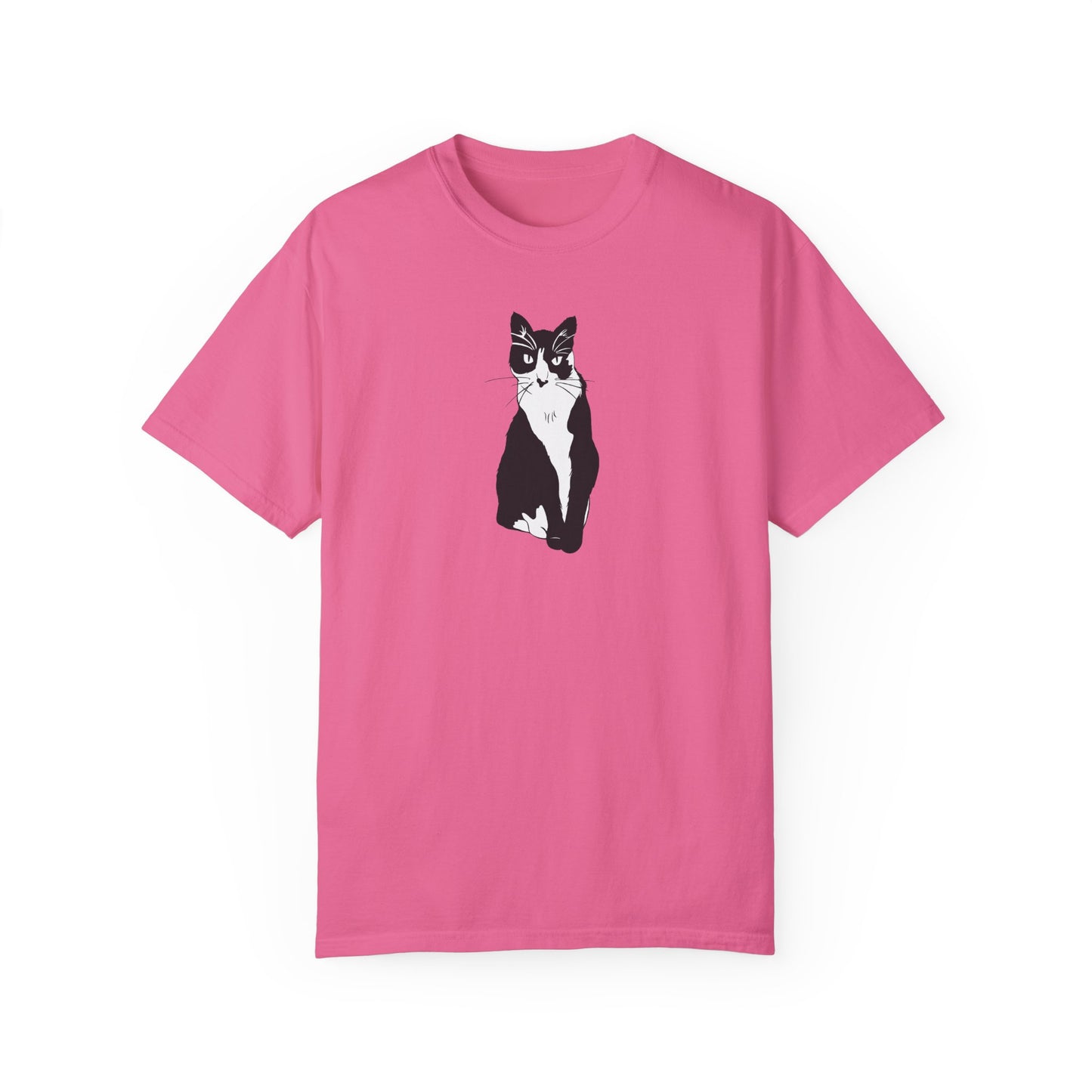 Cat Tee (B&W Style Cat) - Cat Drawing Shirt