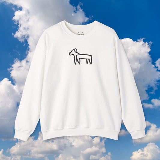 Dog Sweatshirt (Transparent Style Dog) - Dog Drawing Sweatshirt
