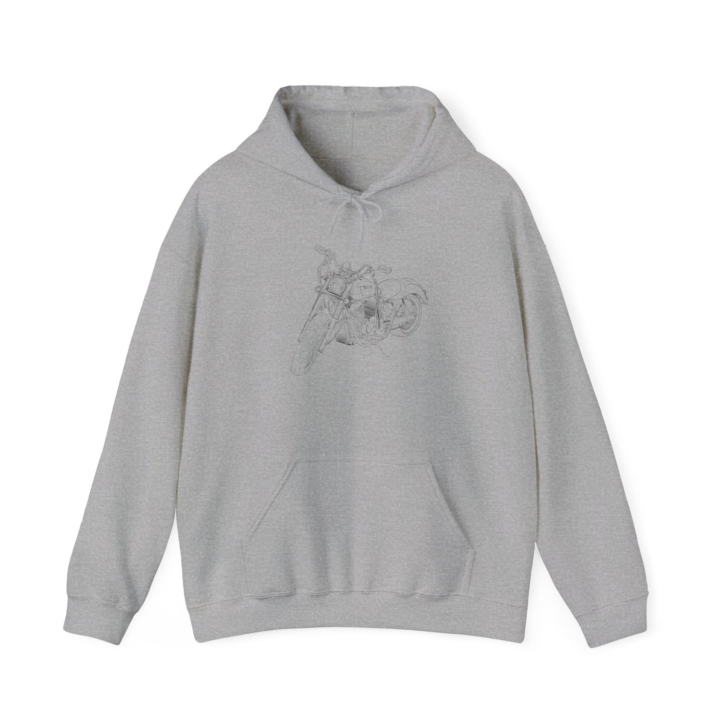 Harley Motorcycle Drawing Hoodie Sweatshirt