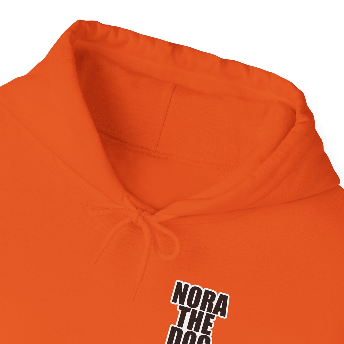 Nora the Dog Heart Hoodie Back Design (Sticker Style Nora) - Nora Hooded Sweatshirt