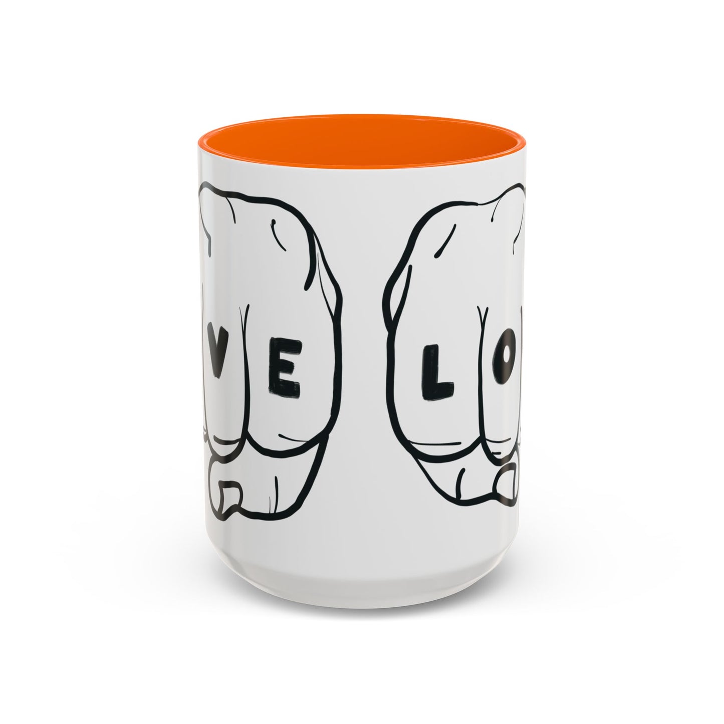 Live Loud Knuckle Tats Tattooed Fists Loudest Accent Mug