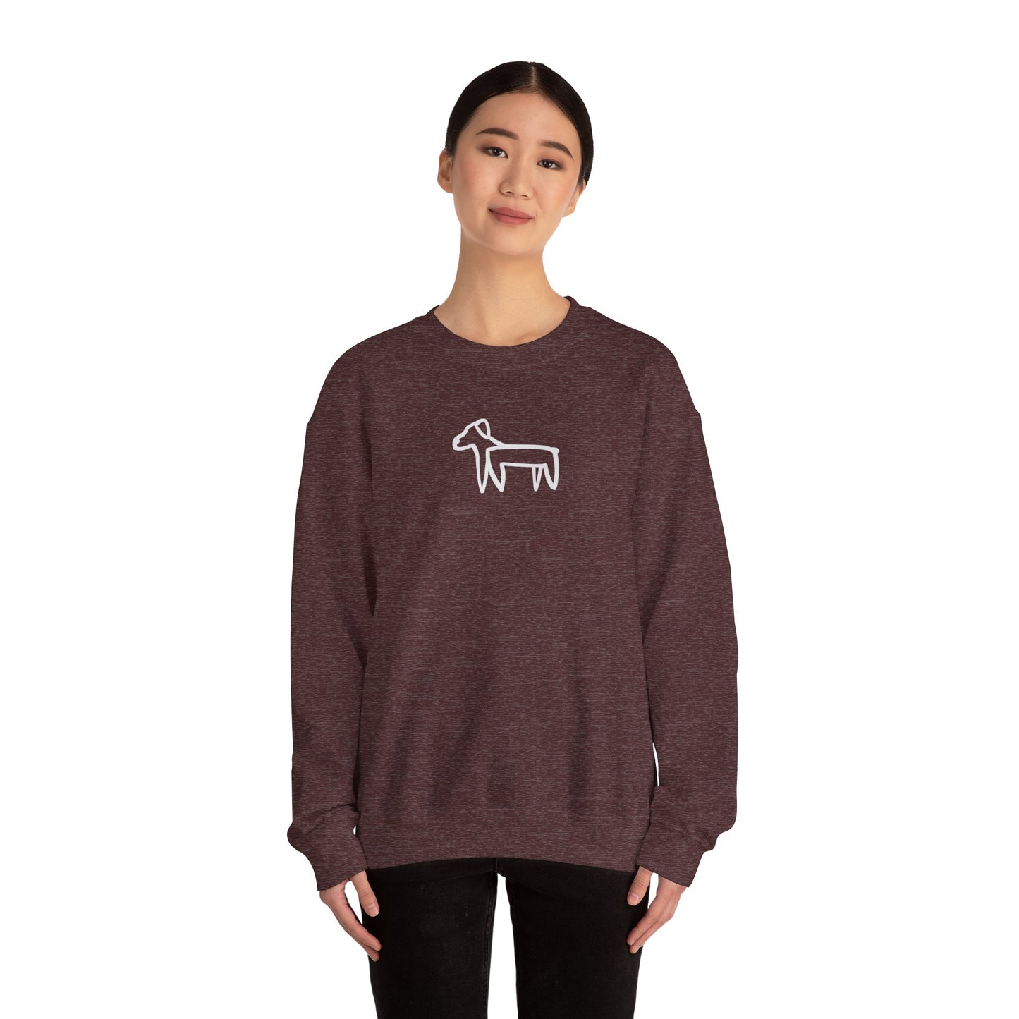 Dog Sweatshirt (Transparent Style Dog) - Dog Drawing Sweatshirt