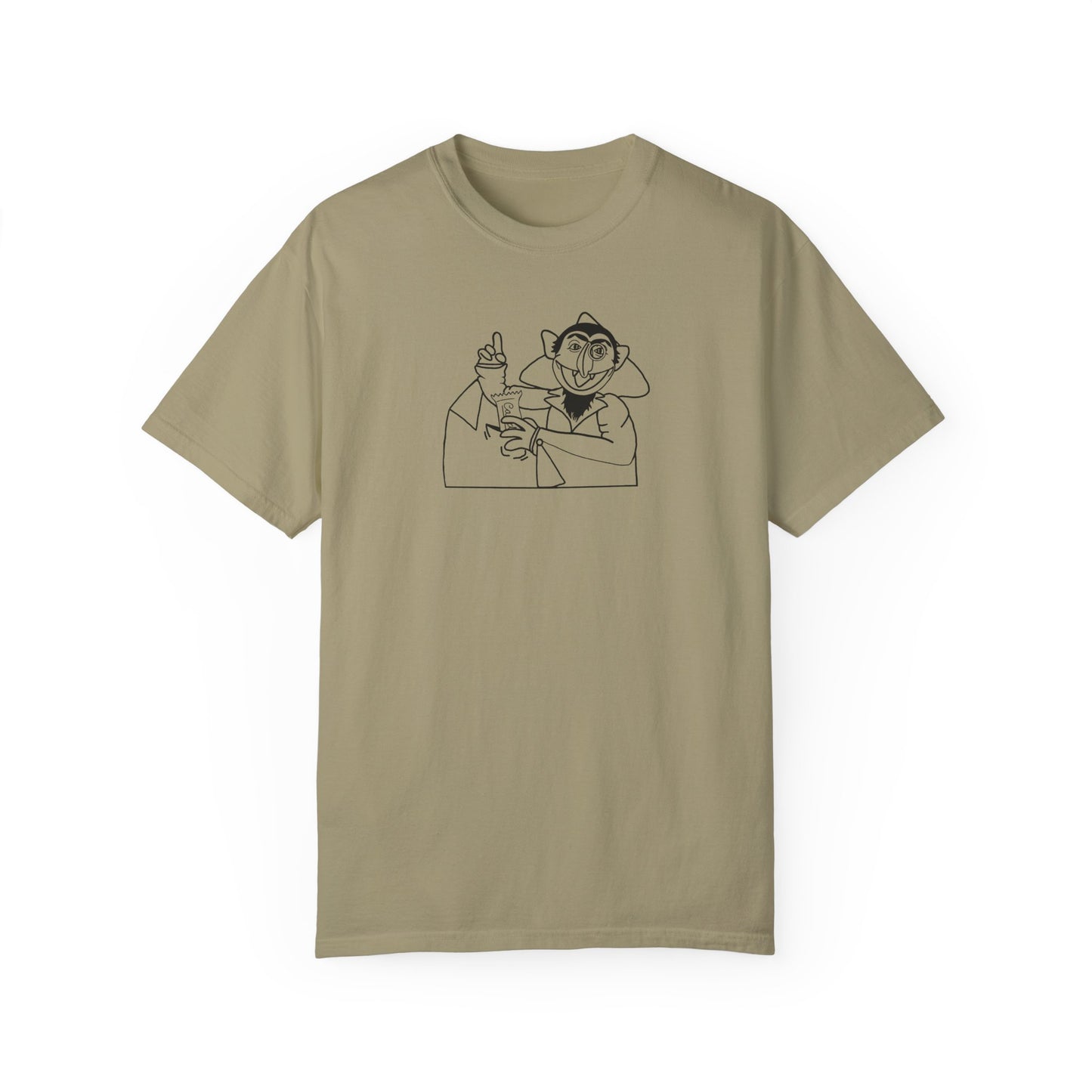 The Count Stealing Candy Outline Tee - Sesame Street The Count Parody Tee